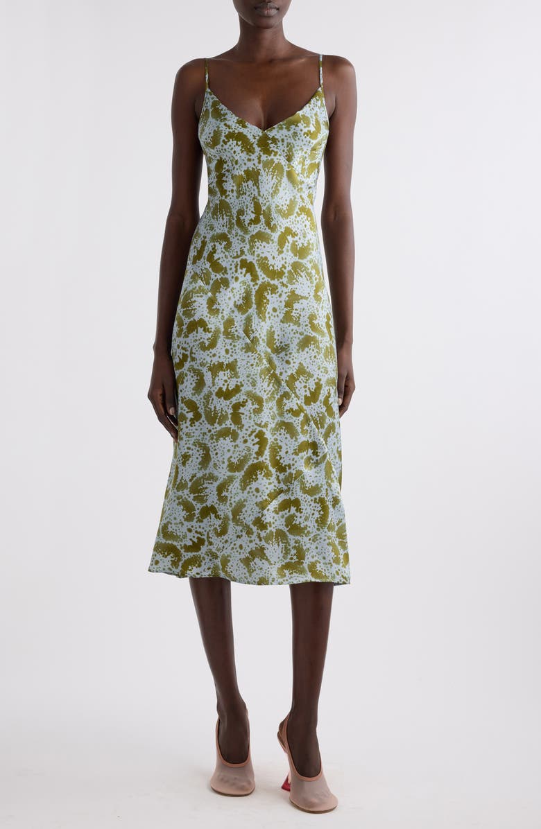 Dries Van Noten Denne Orchid Petal Print Slipdress, Main, color, 