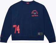 Mitchell & Ness Women's Mitchell & Ness Navy Washington Capitals Crewneck Sweatshirt