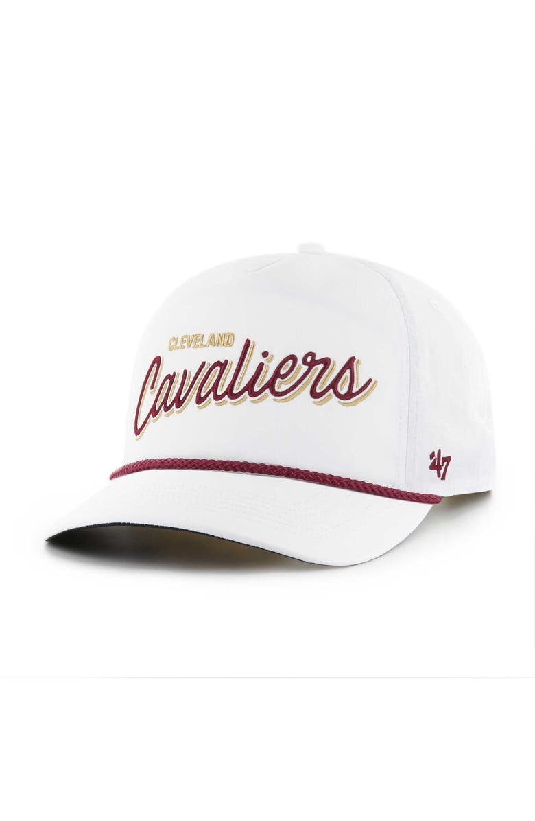 '47 Men's '47 White Cleveland Cavaliers Fairway Hitch brrr Adjustable Hat, Main, color, 