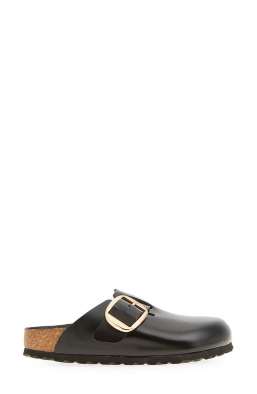 Birkenstock Boston Amalfi Big Bukle In Black