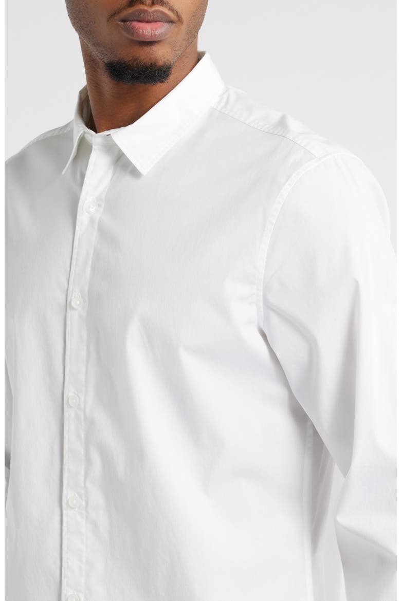 Slim Fit Stretch Cotton Button-Up Shirt, Alternate, color, WHITE