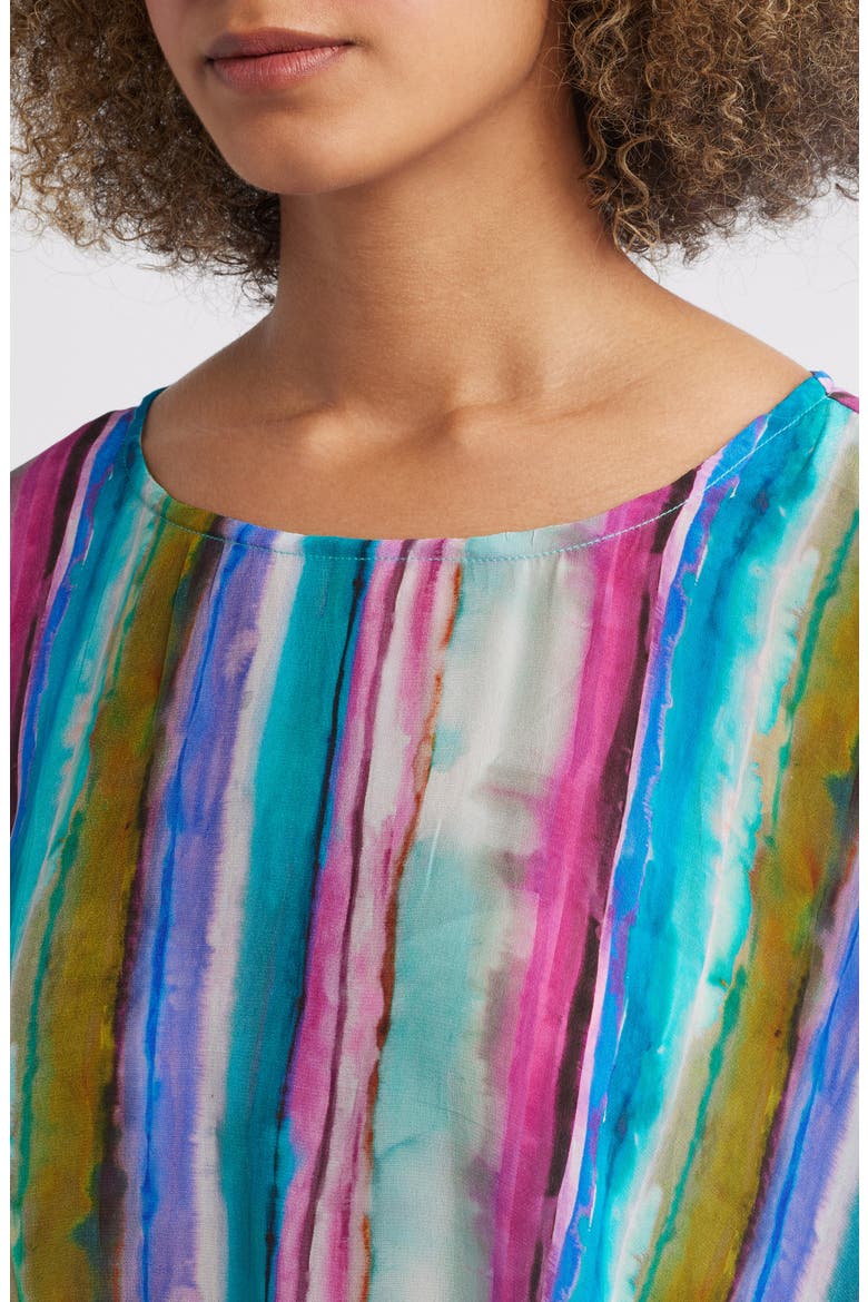 Print Dolman Sleeve Top, Alternate, color, TURQUOISE MULTI