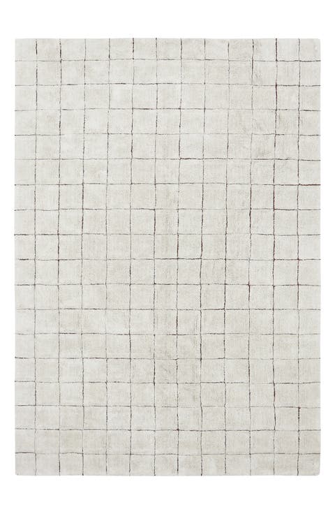 Mosaic Washable Cotton Blend Rug