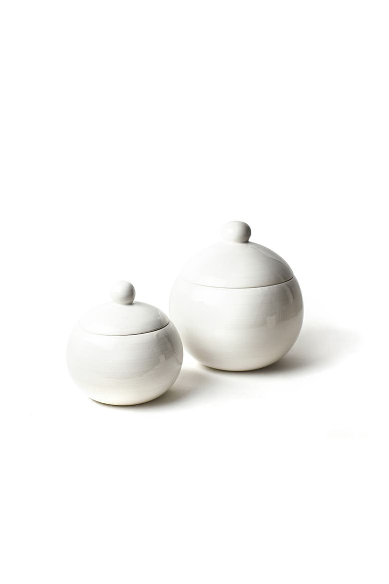 Signature White Round Lollipop Jars with Lid 2 Piece Set, Main, color, White