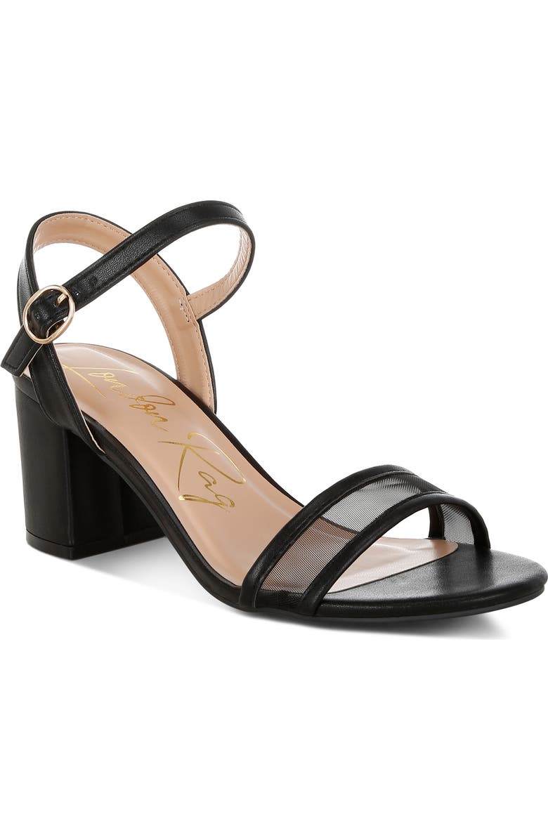 LONDON RAG Orpina Block Heel Sandal, Main, color, Black