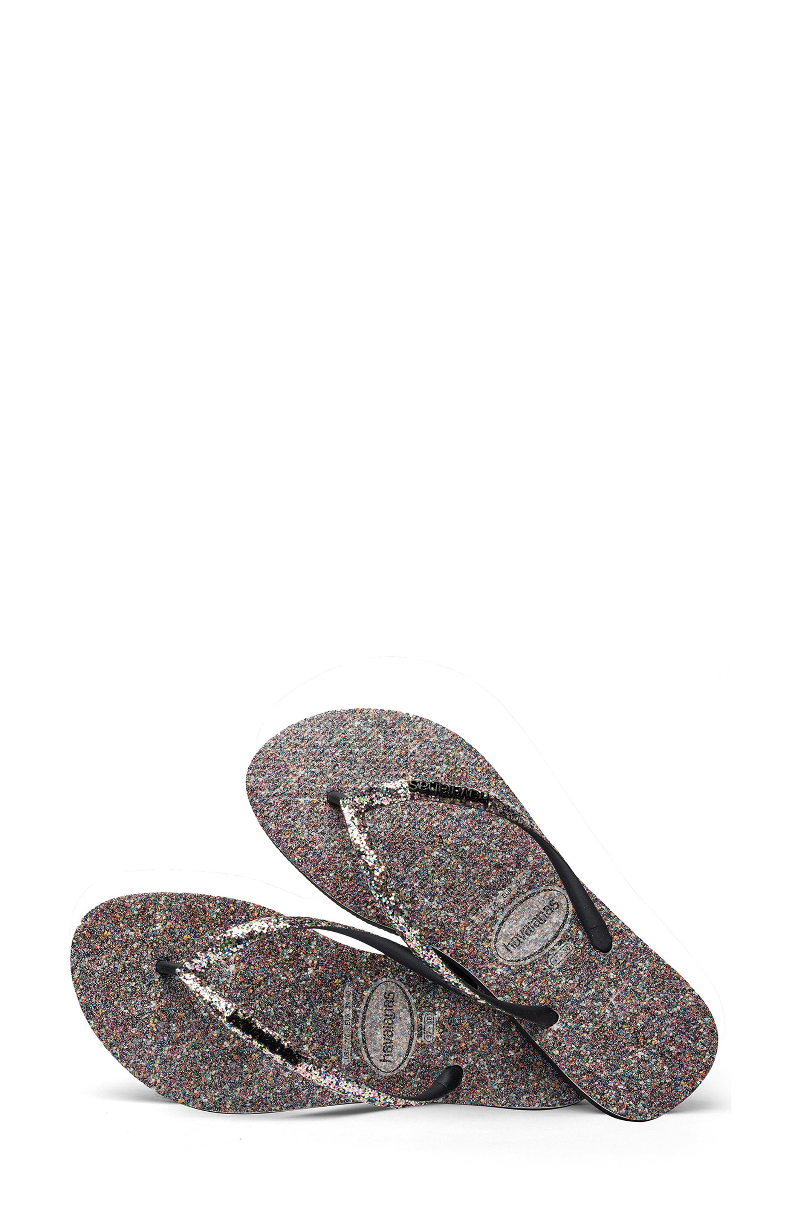 Havaianas Slim Glitter Flip Flop, Alternate, color, 