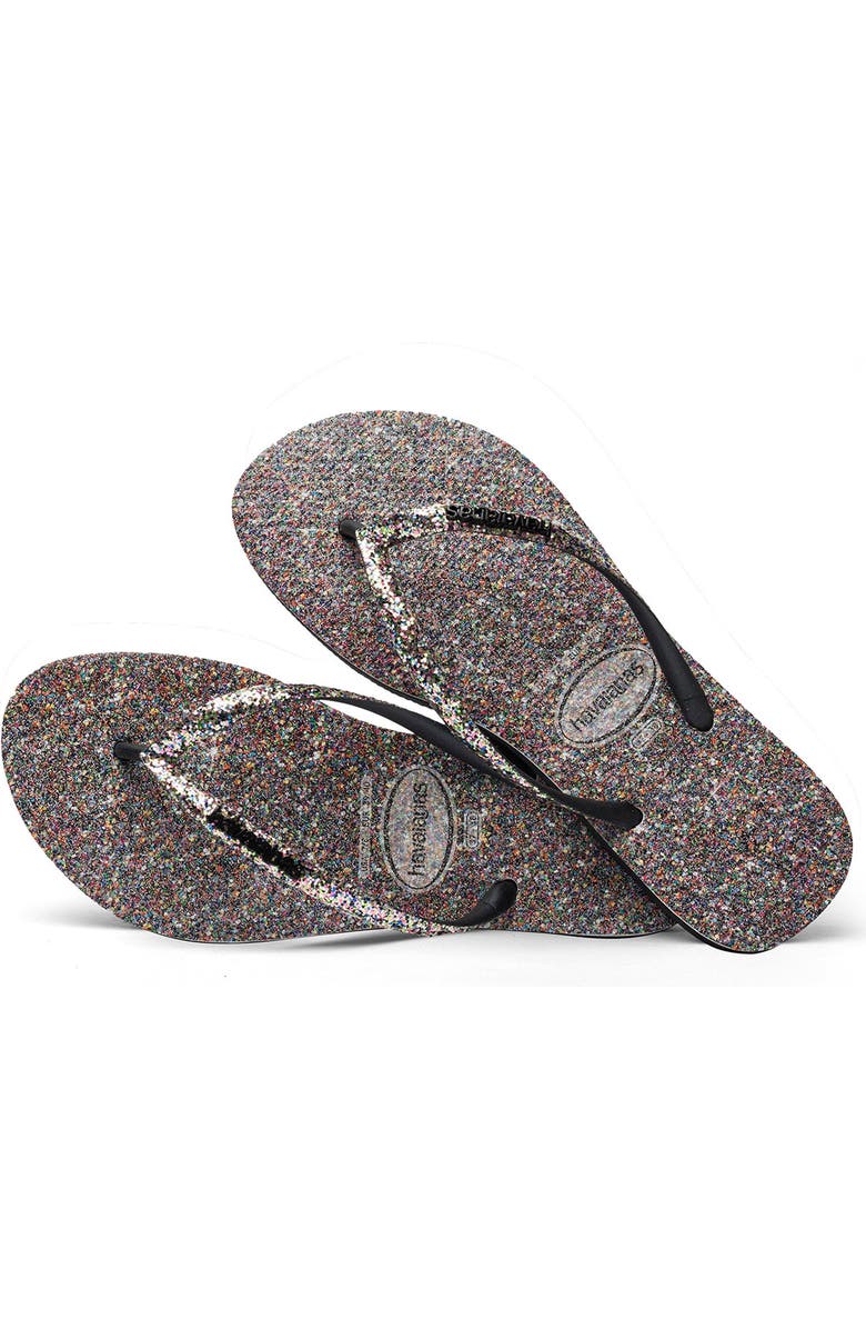 Havaianas Slim Glitter Flip Flop, Alternate, color,