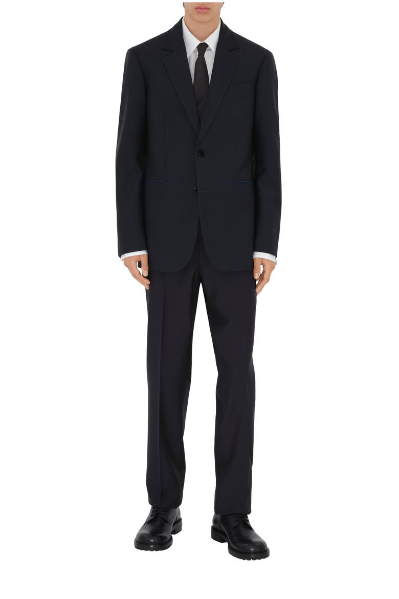 Wool Tailored Jacket, Main, color, Navy