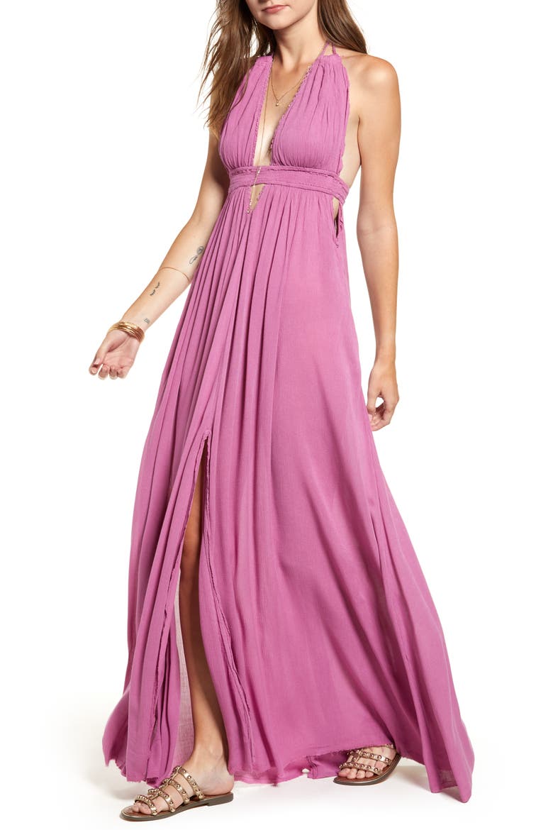 Endless Summer by Free People Look into the Sun Maxi Dress, Alternate, color, VIOLET