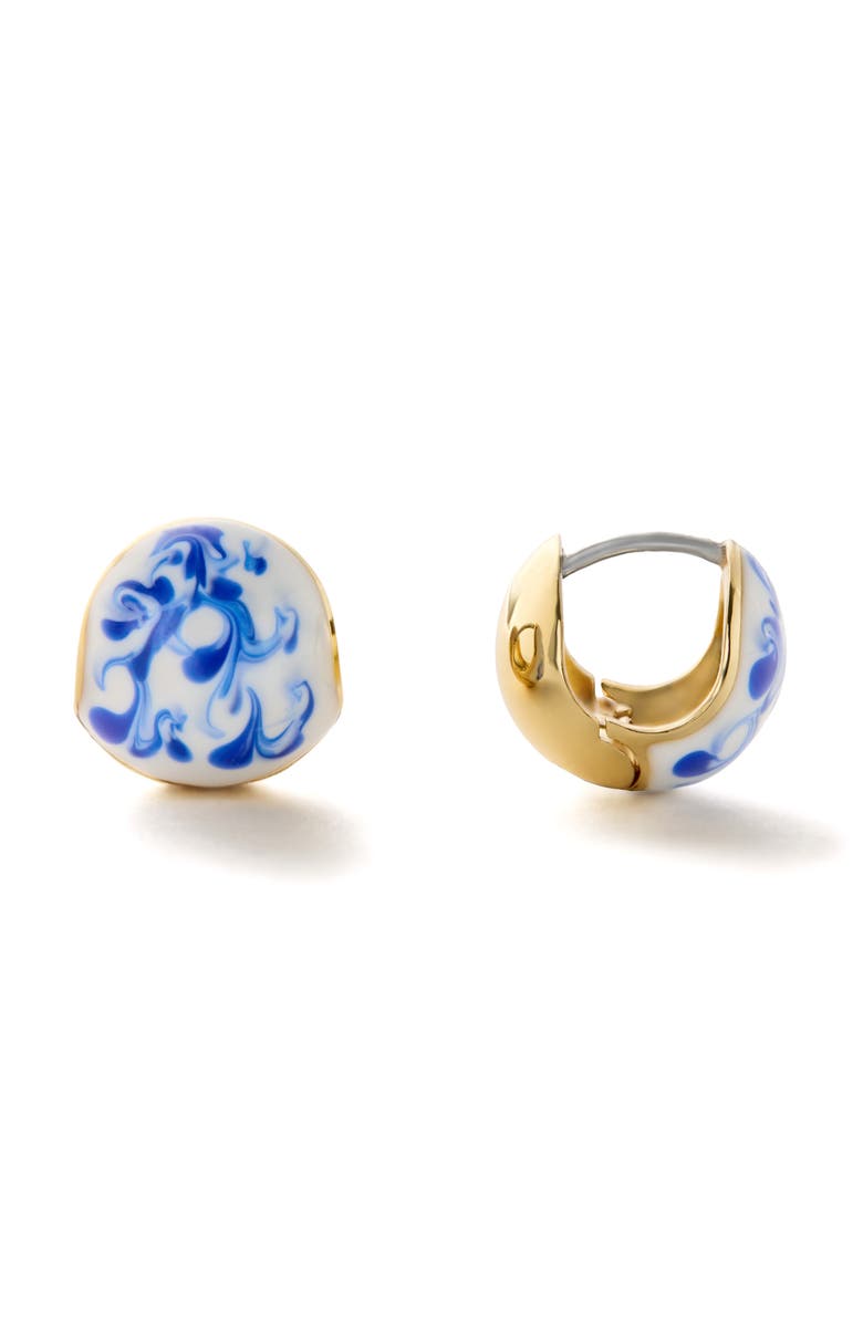 Ana Luisa Statement Earrings - Mini Abby Marble Blue, Main, color, Marble Blue/ Gold