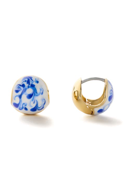 Statement Earrings - Mini Abby Marble Blue