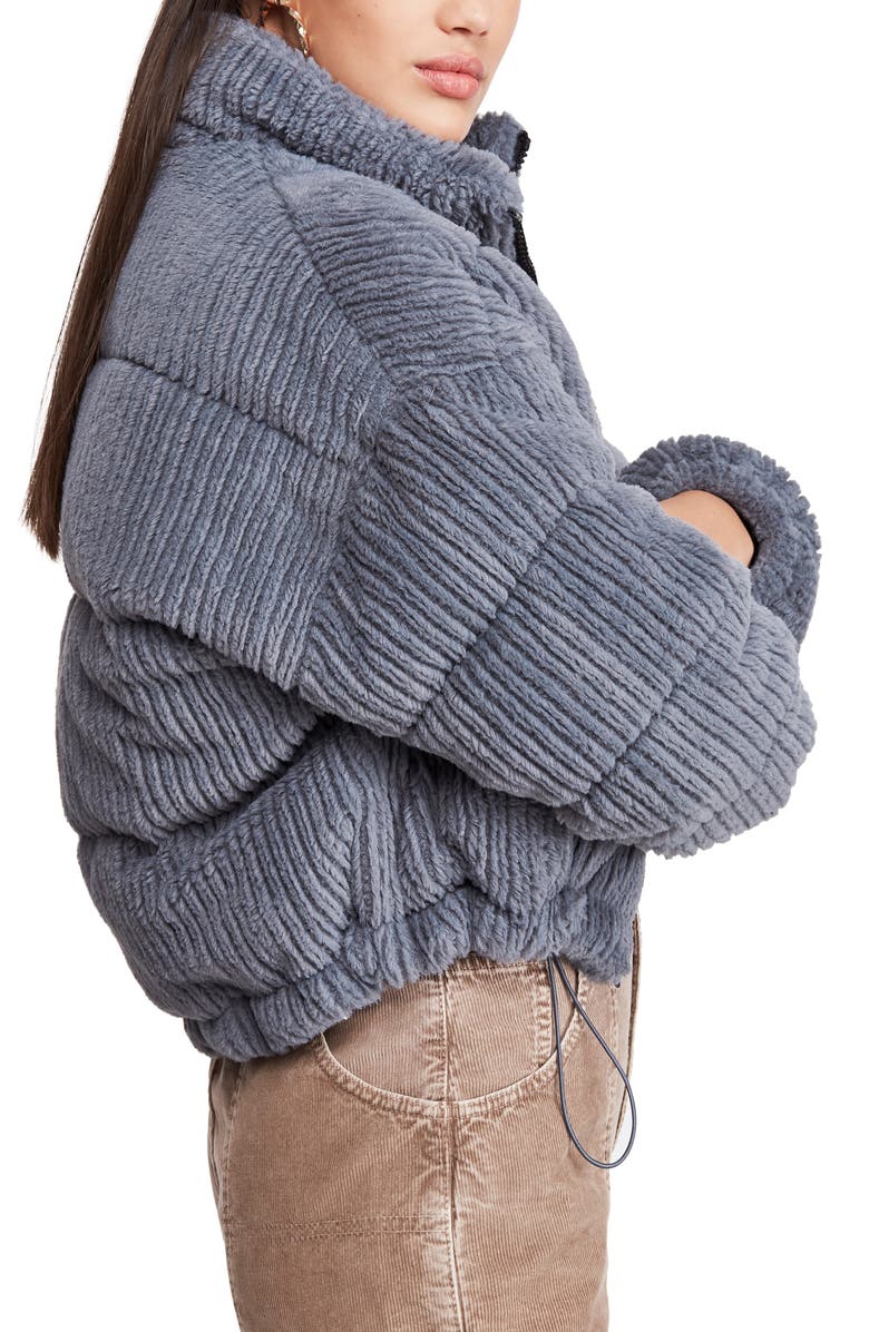 BDG Urban Outfitters Fluffy Corduroy Crop Puffer Jacket, Alternate, color,