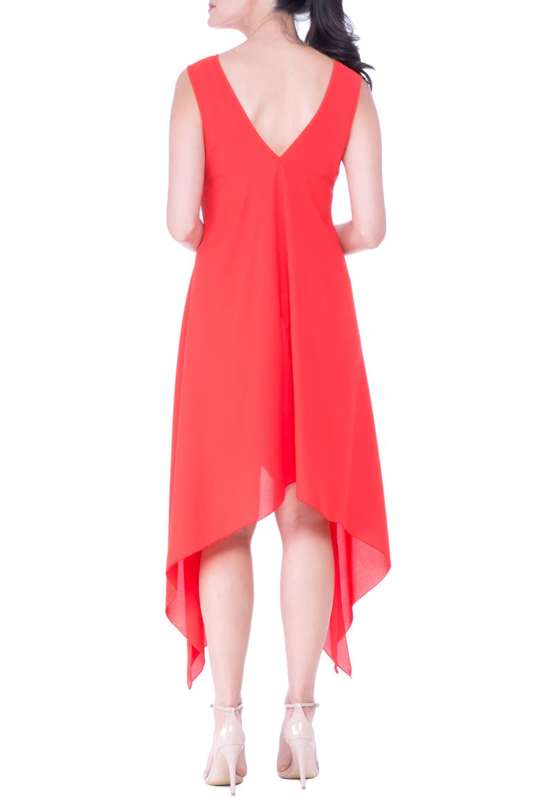 Handkerchief Hem Maternity Dress, Alternate, color, RED