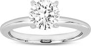 LuvMyJewelry Sabine 14K White Gold Round Cut Lab Grown Diamond Solitaire Engagement Ring - 2 Ct