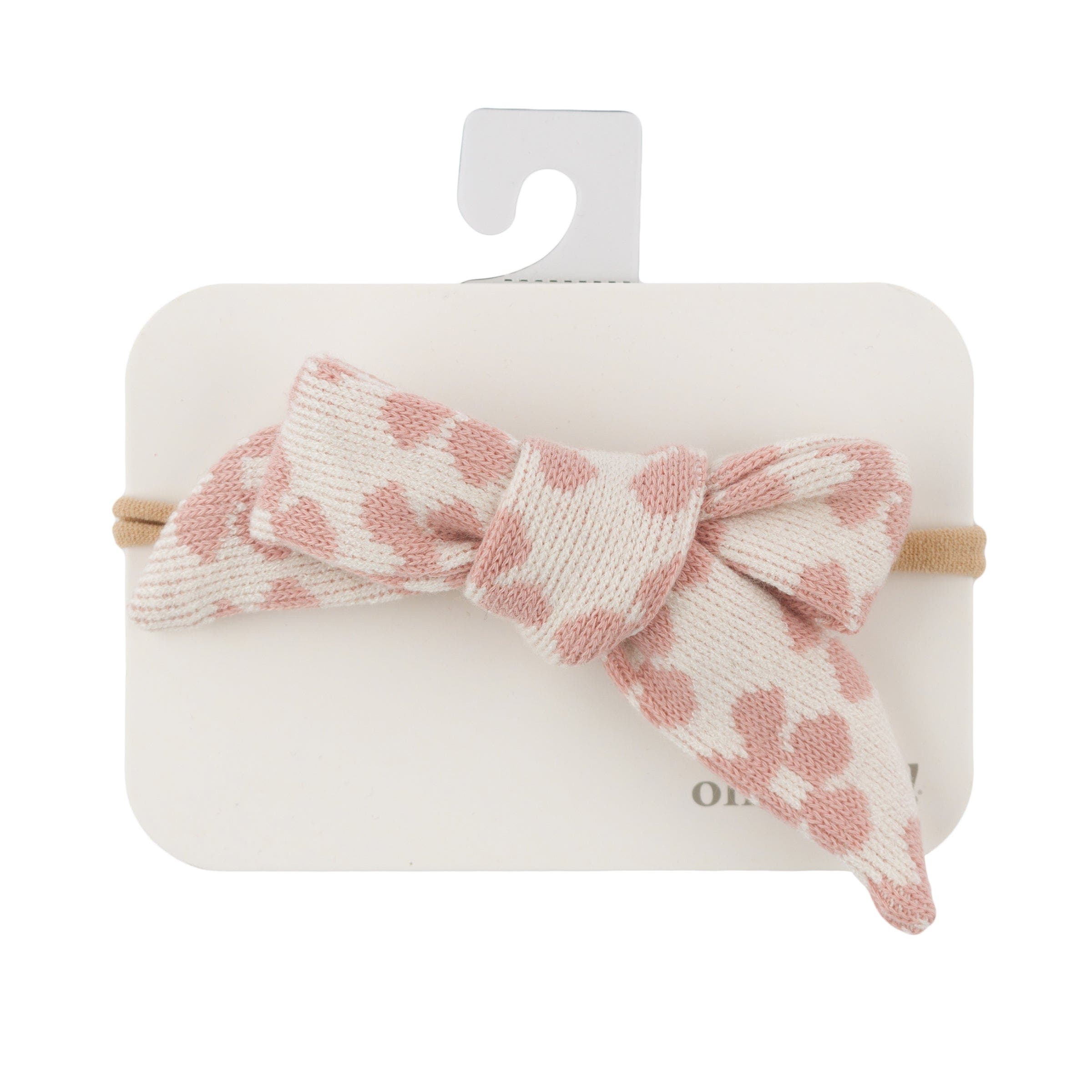 Oh baby! Brand Mod Flowers Tie Bow Nylon Headband- Infant in Blush 
