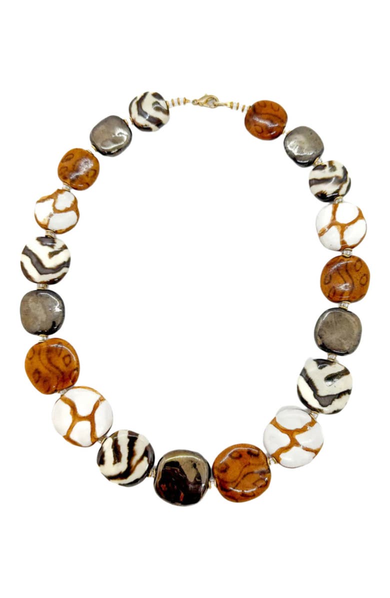 Kazuri Earth Collection - Safari Sunrise Necklace - 22'', Main, color, Multi