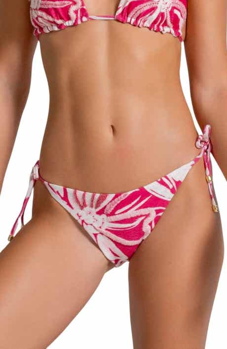 Beaded Embroidered American Fit Side Tie Bikini Bottoms