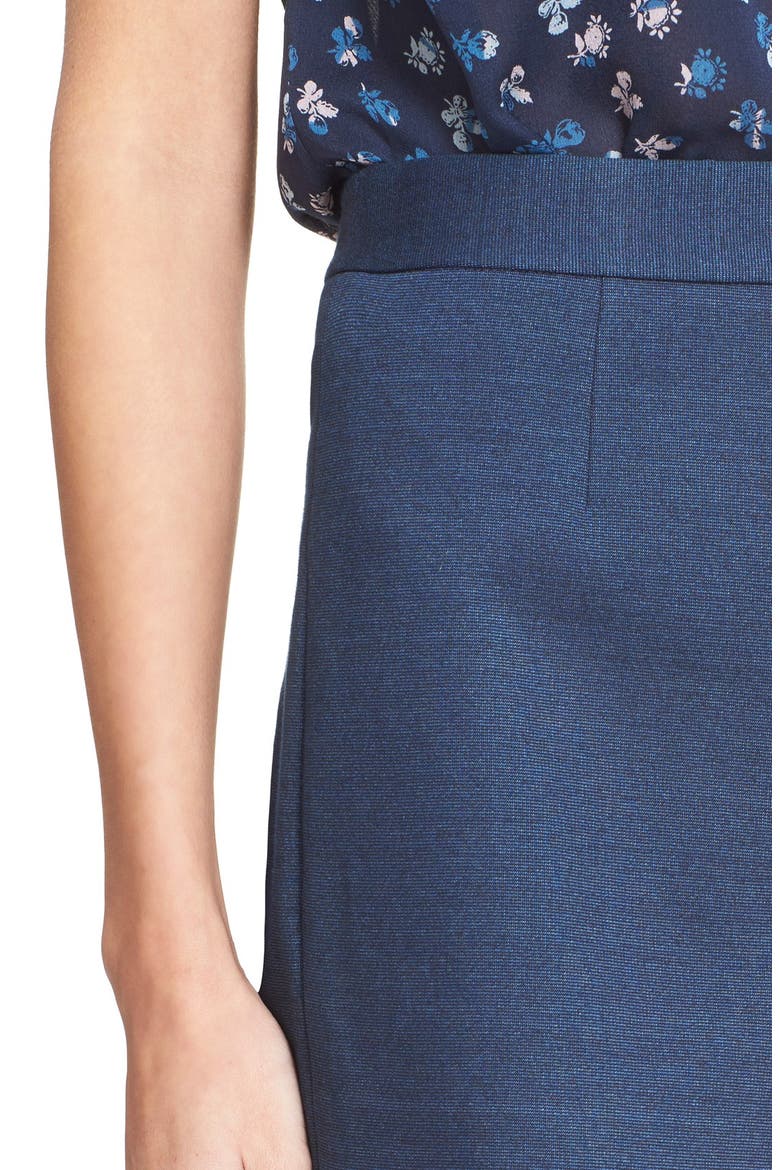 'Fausta' Woven Cotton Shorts, Alternate, color, INDIGO