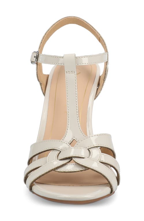 Journee Collection Valry Strappy Sandal In Patent/bone