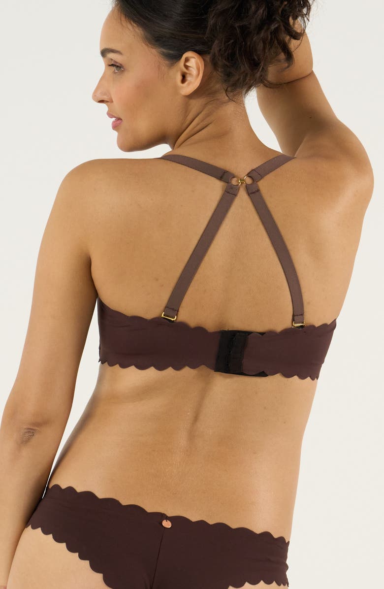 Cache Coeur Skin Maternity And Nursing Invisible Bandeau Bra DD/3D Cup, Alternate, color, Chocolate