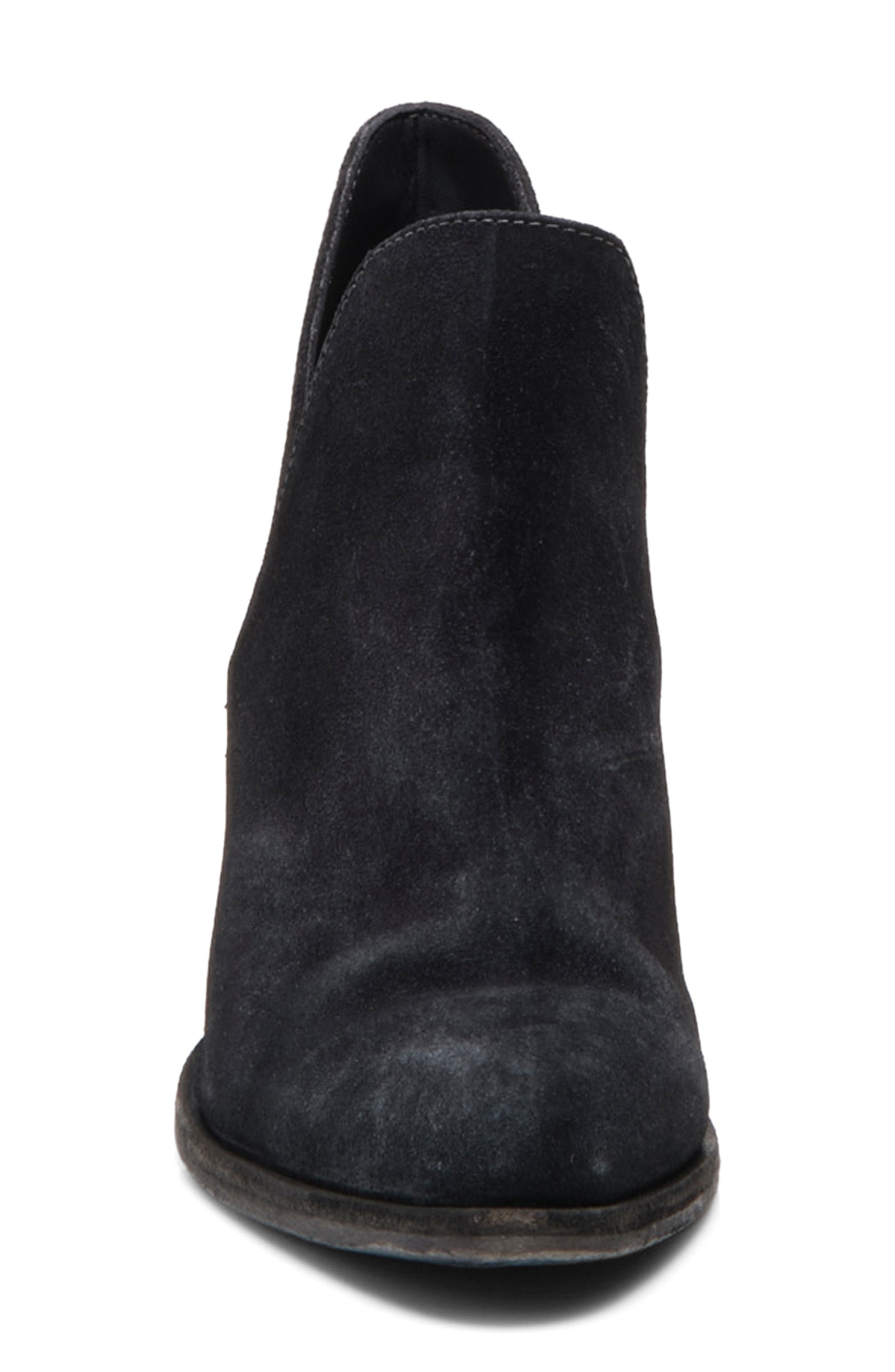 Charm Double-V Ankle Bootie, Alternate, color, SMOKE SUEDE