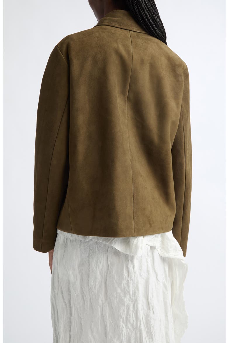 Irine Lambskin Suede Jacket, Alternate, color, CYPRESS