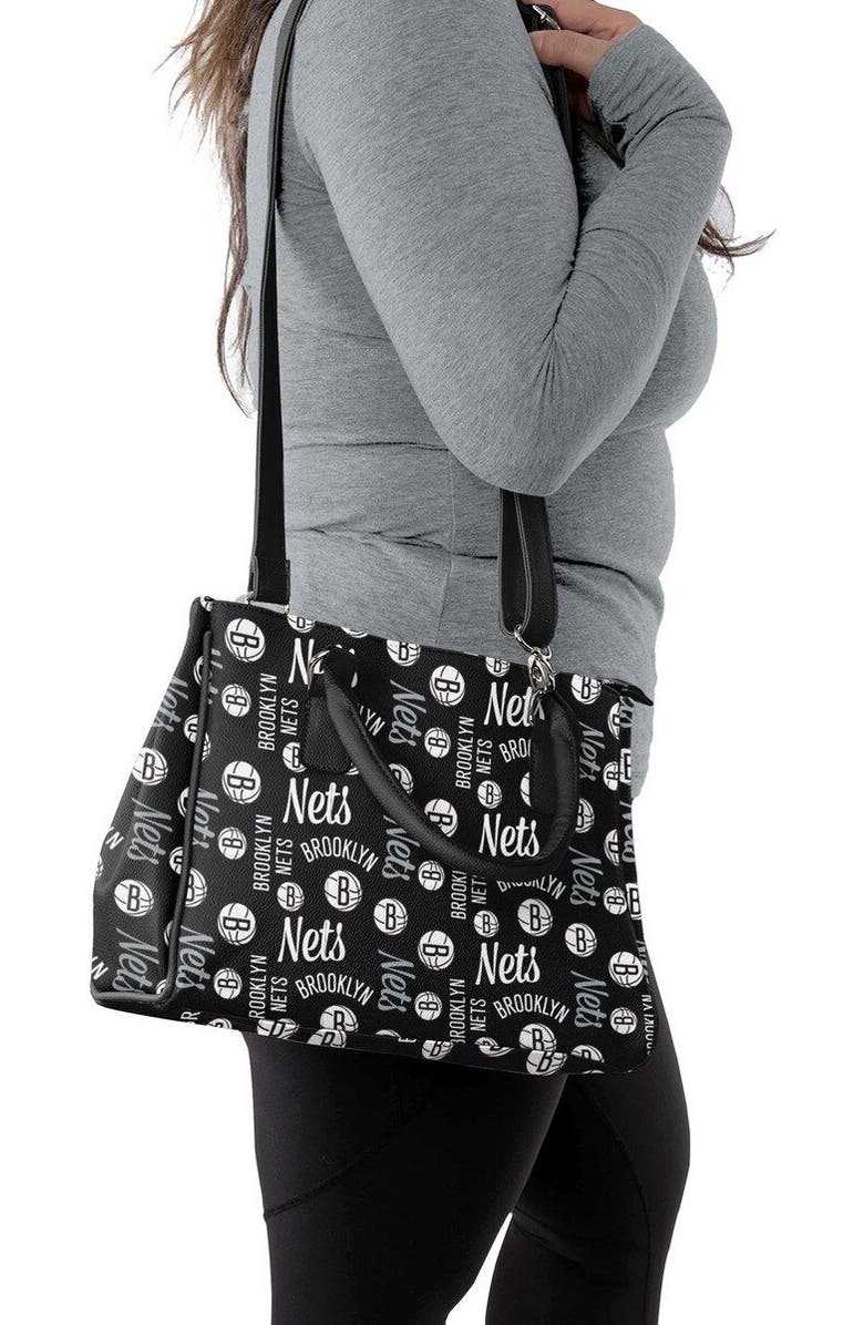 FOCO Brooklyn Nets Repeat Brooklyn Tote, Alternate, color, Black