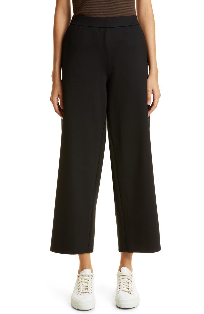 Eileen Fisher High Waist Wide Leg Ponte Pants, Main, color, 