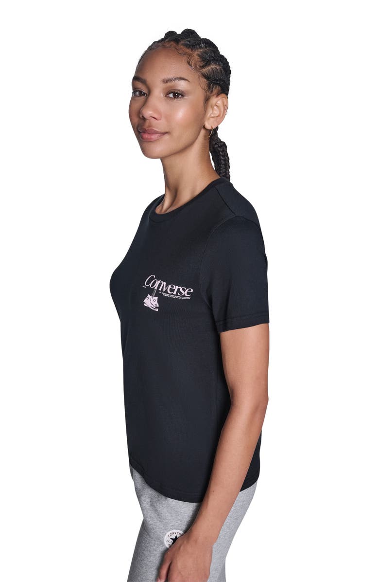 Converse Women's Hanging Shoes T-Shirt, Alternate, color, Converse Black