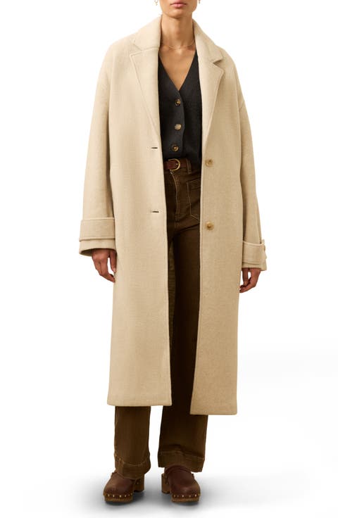 Atlantic Wool Blend Knit Coat