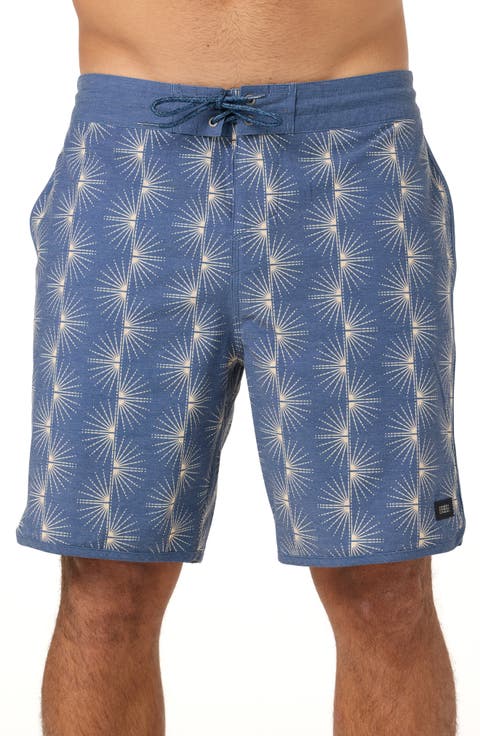 Cruzer Stripe Scallop Board Shorts