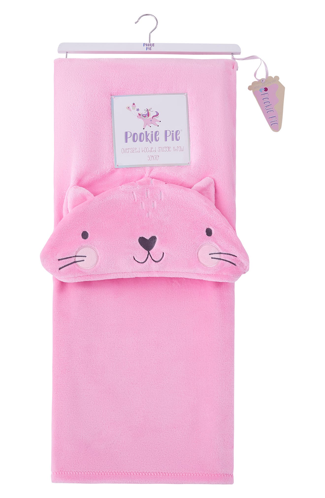 POOKIE PIE Kitty Hooded Throw Blanket