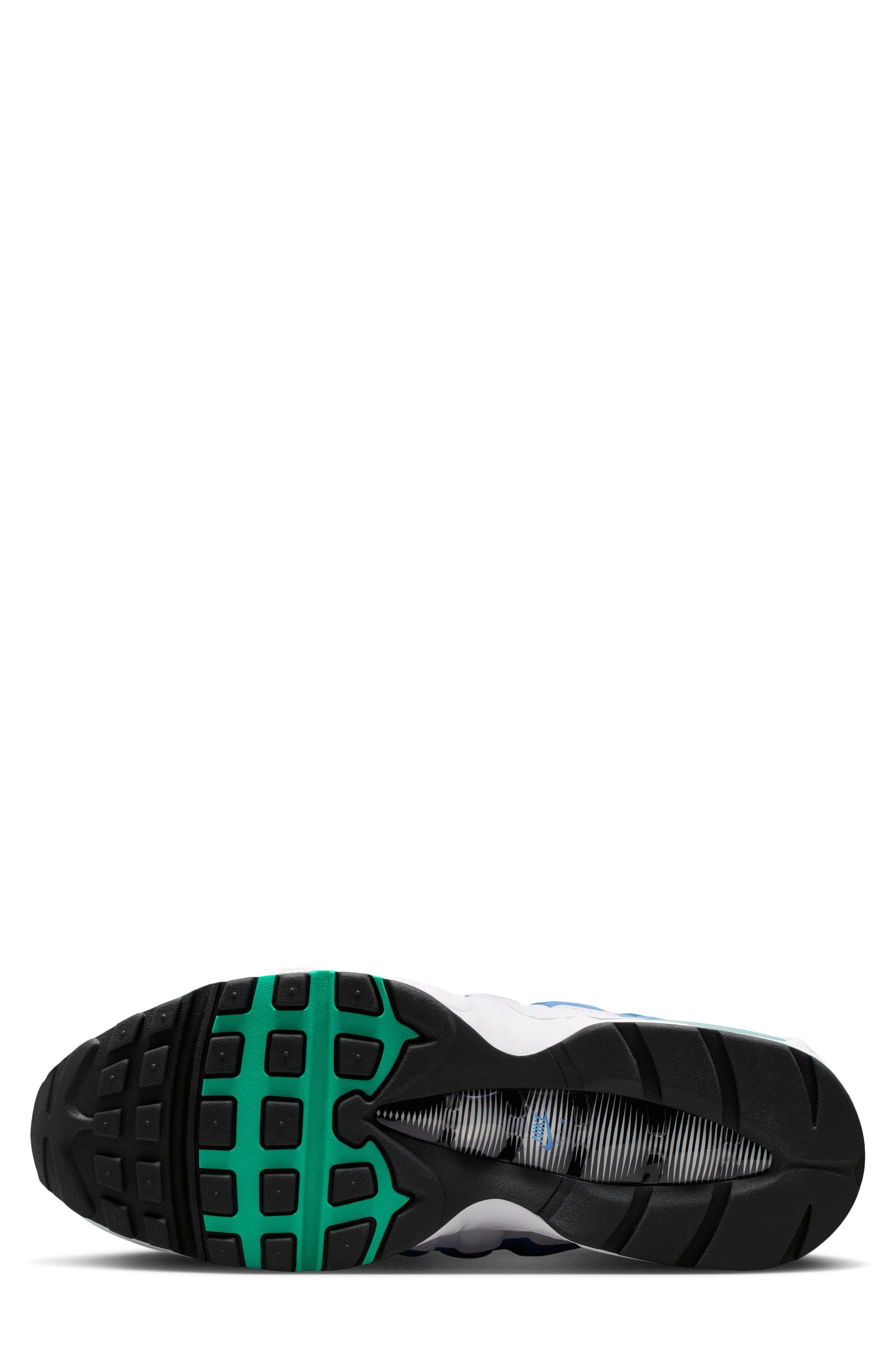 Nike Air Max 95 Big Bubble Sneaker, Alternate, color, White/Lake Blue/Emerald Green