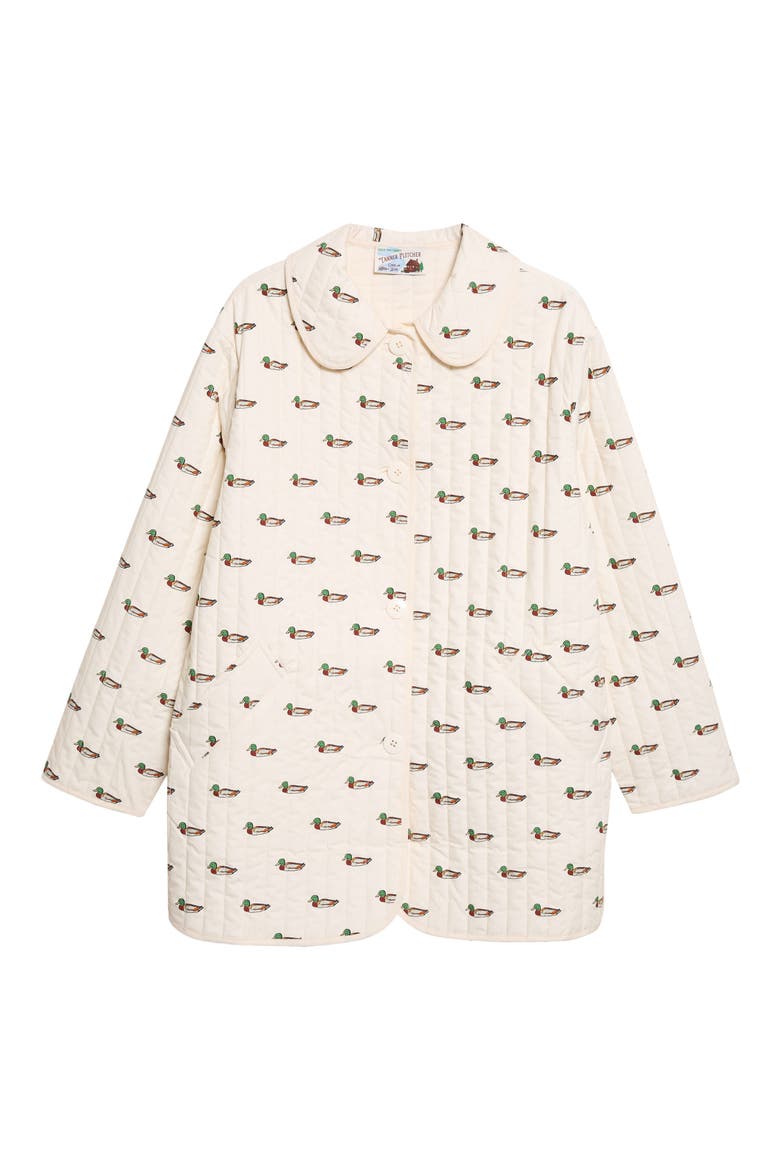 Arnie Mallard Print Quilted Jacket, Alternate, color, IVORY