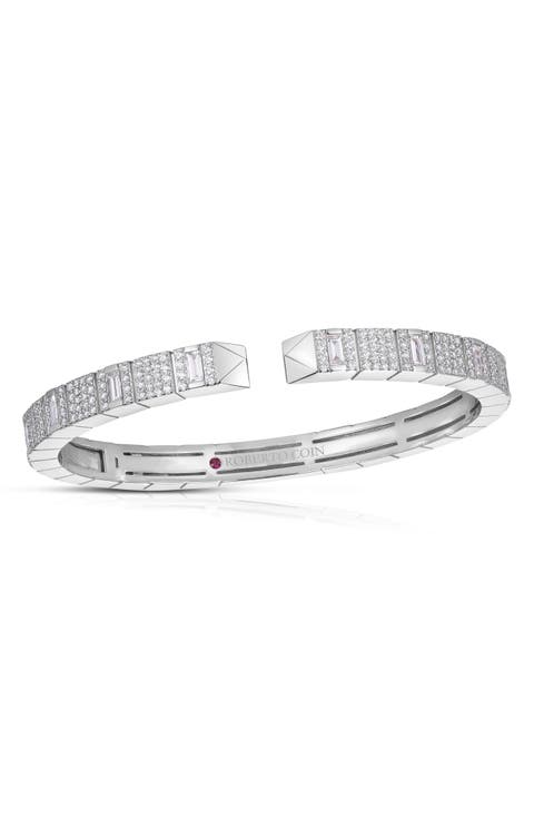 Obelico 18k Gold Diamond Bangle