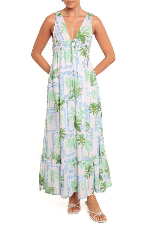 Rhiannon Print Sleeveless Maxi Dress