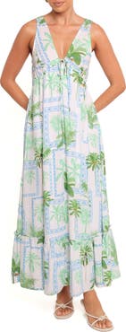Petal & Pup Rhiannon Print Sleeveless Maxi Dress