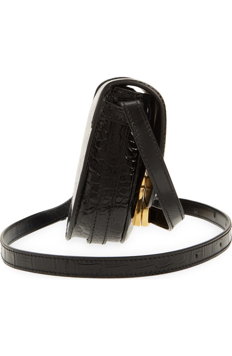 TOM FORD Mini Wallis Croc Embossed Leather Crossbody Bag, Alternate, color,