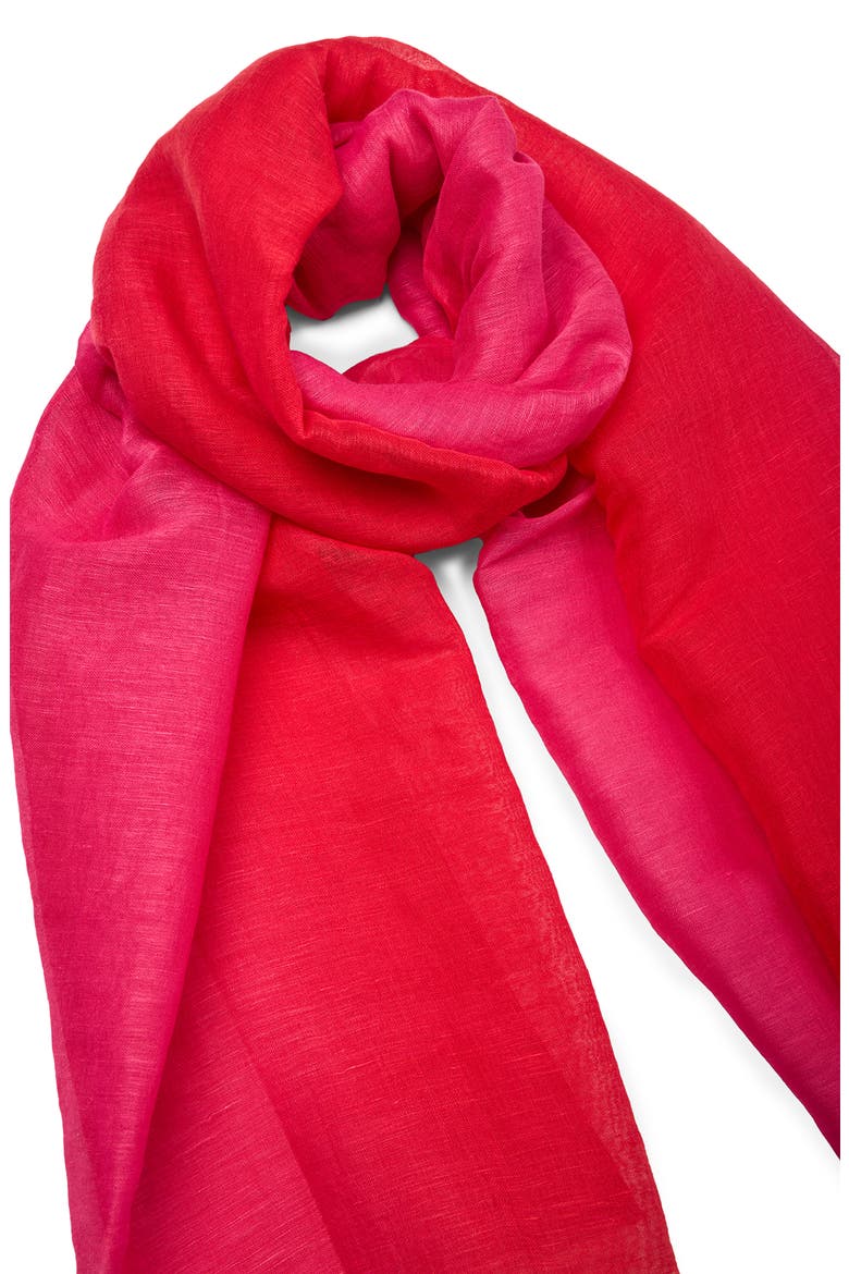 Two-Tone Linen Scarf, Alternate, color, PINK