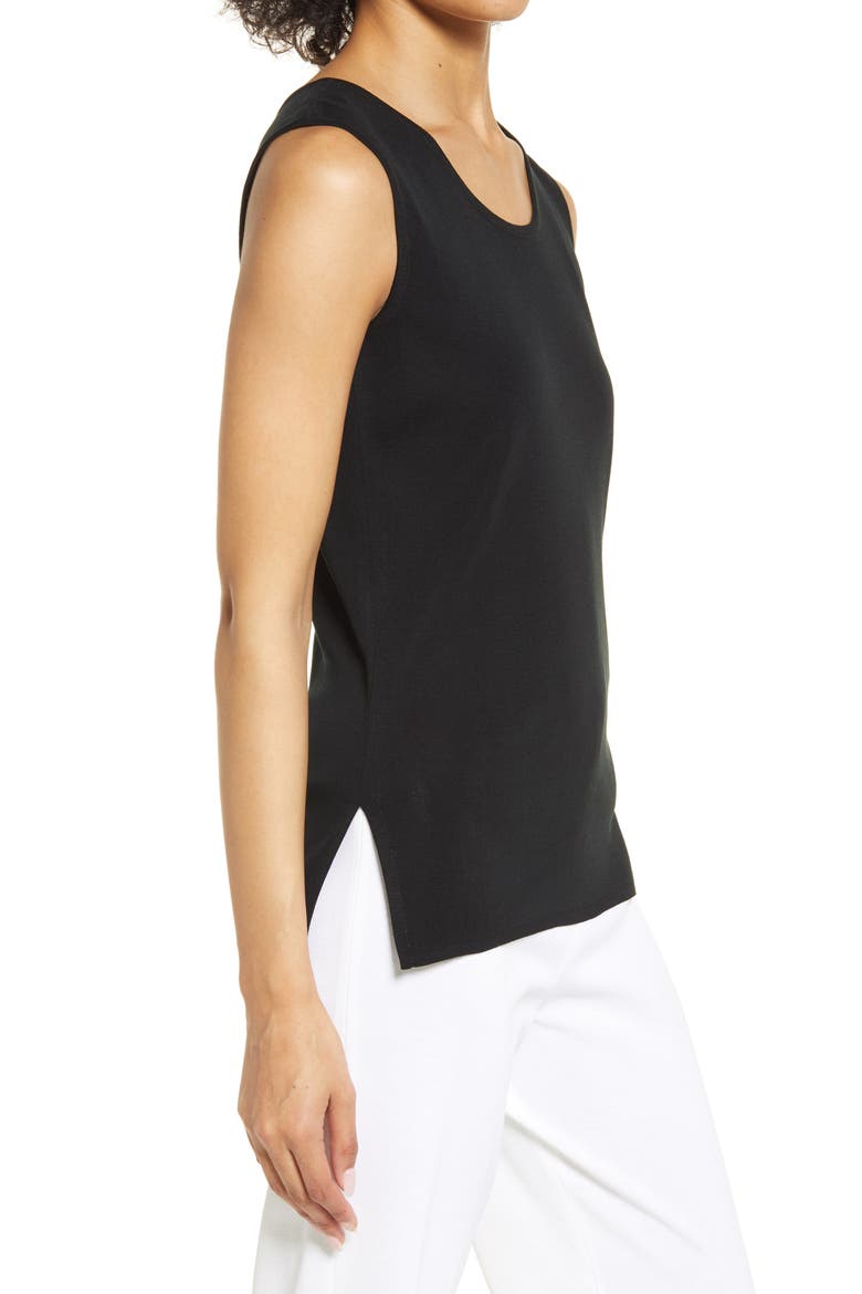 Scoop Neck Sweater Tank, Alternate, color, BLACK