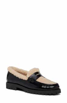 PAIGE Eliis Genuine Shearling Penny Loafer
