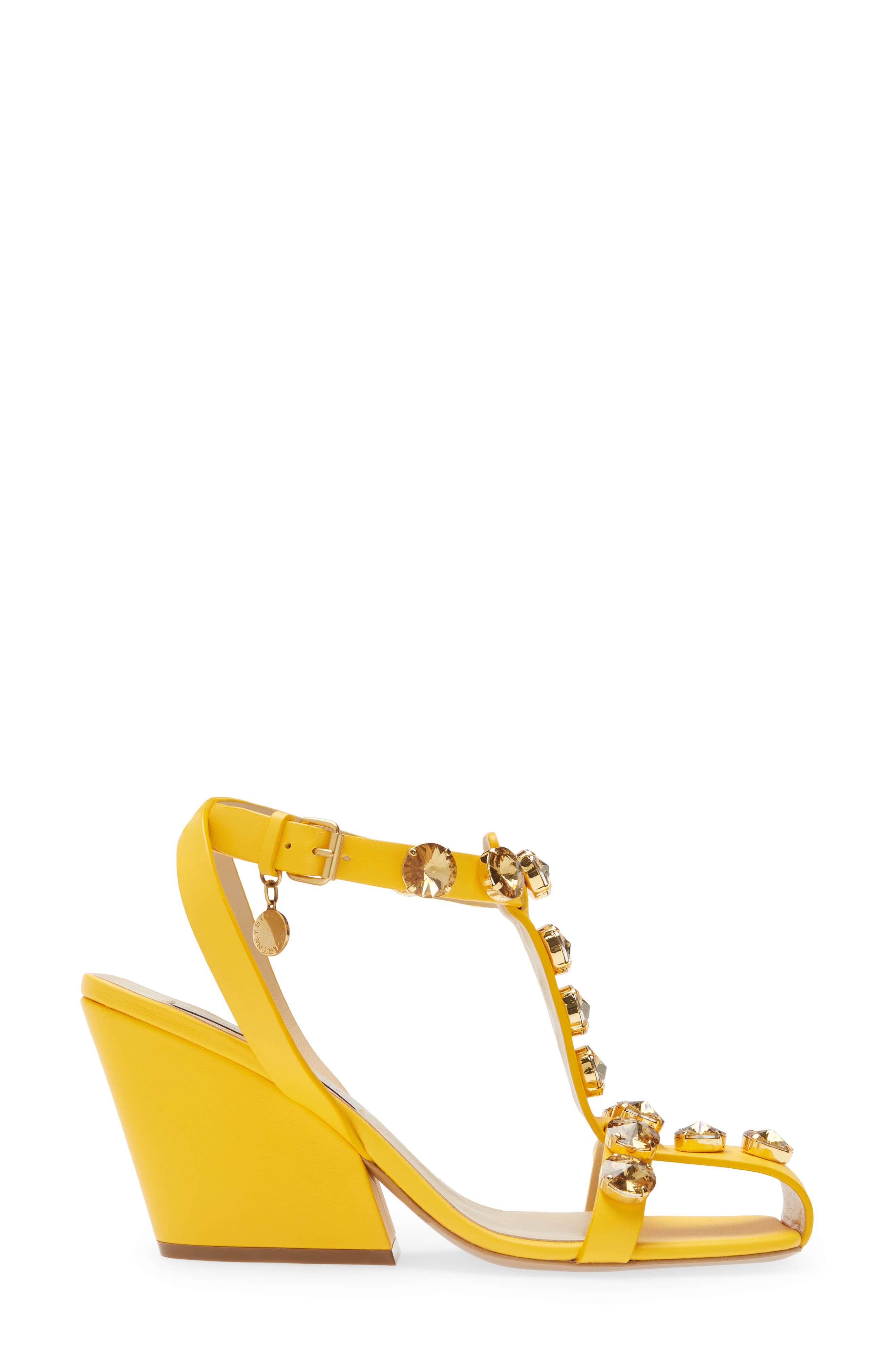 Stella McCartney Cowboy Crystal Embellished T-Strap Sandal, Alternate, color, 