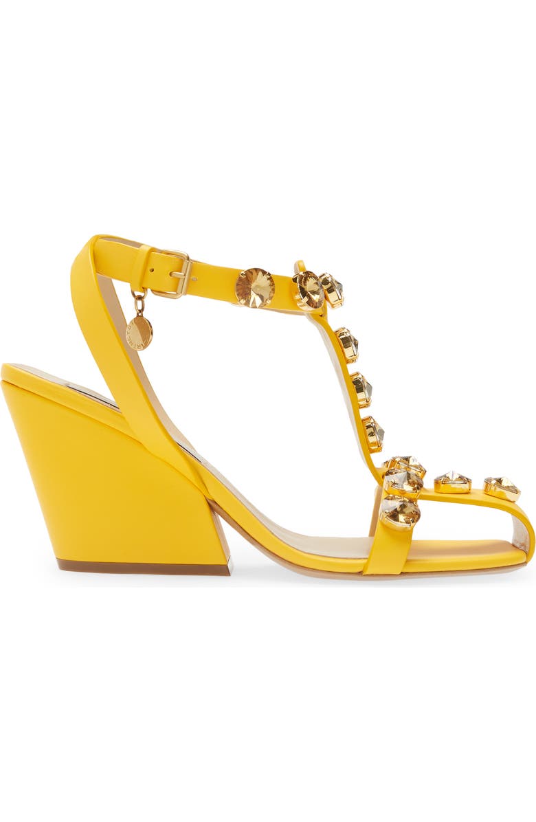 Stella McCartney Cowboy Crystal Embellished T-Strap Sandal, Alternate, color,