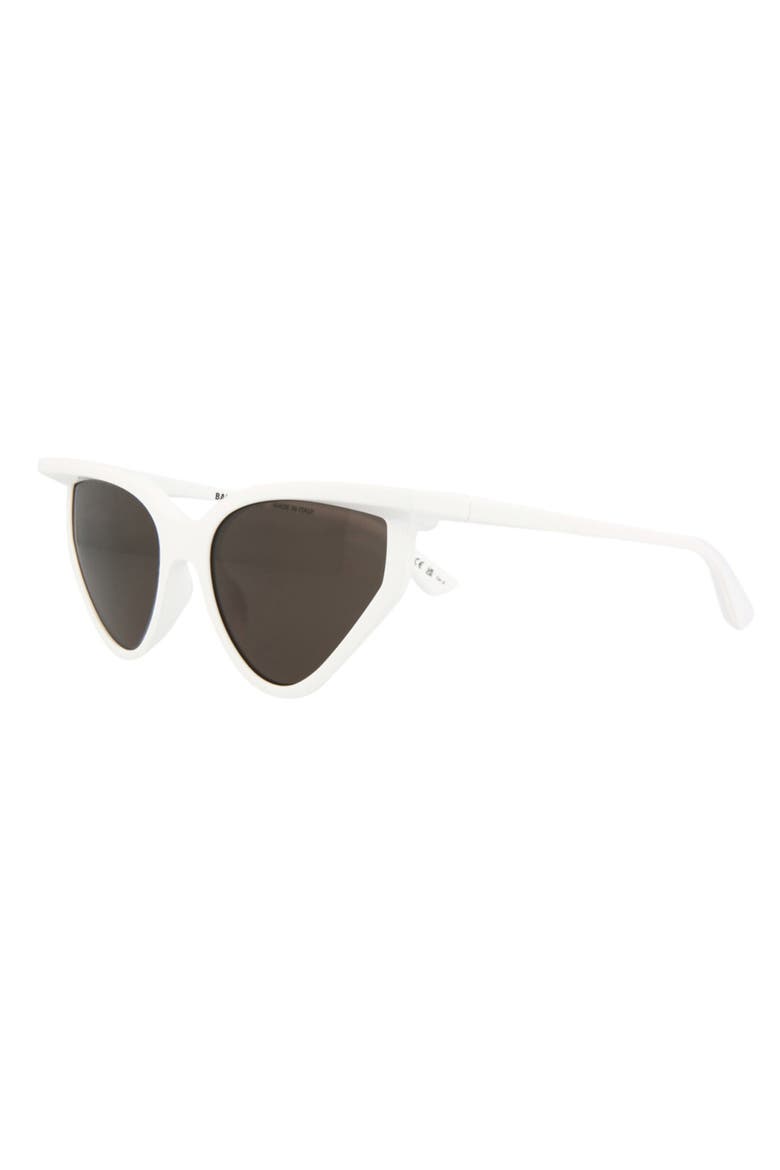 56mm Cat Eye Sunglasses, Alternate, color, WHITE WHITE GREY
