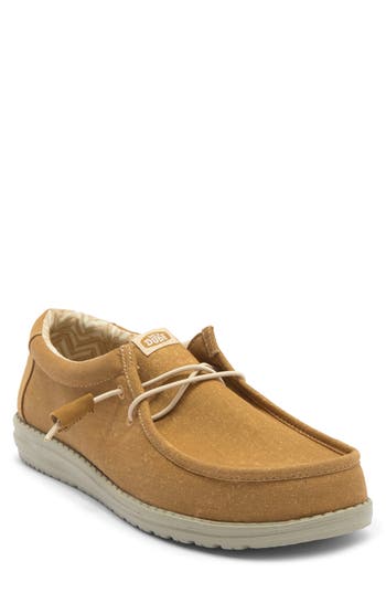 Hey Dude Wally Stretch Boat Shoe In Brown
