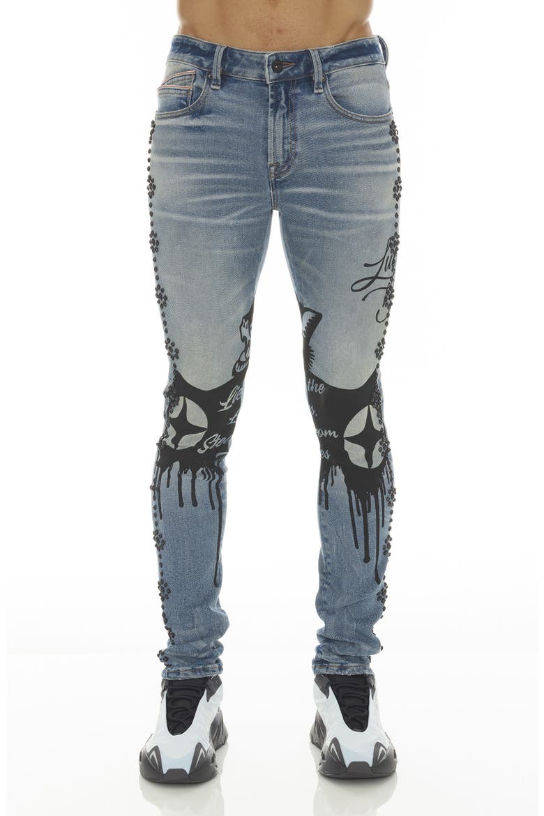 Punk Super Skinny Jeans, Main, color, ACID