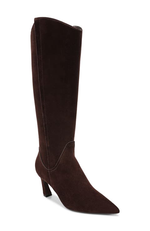 Emily Pointed Toe Knee High Boot (Women) (Narro, Regular, Wide & Extrawide Calf)