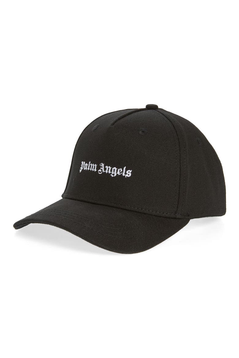 Embroidered Logo Baseball Cap, Main, color, BLACK WHITE
