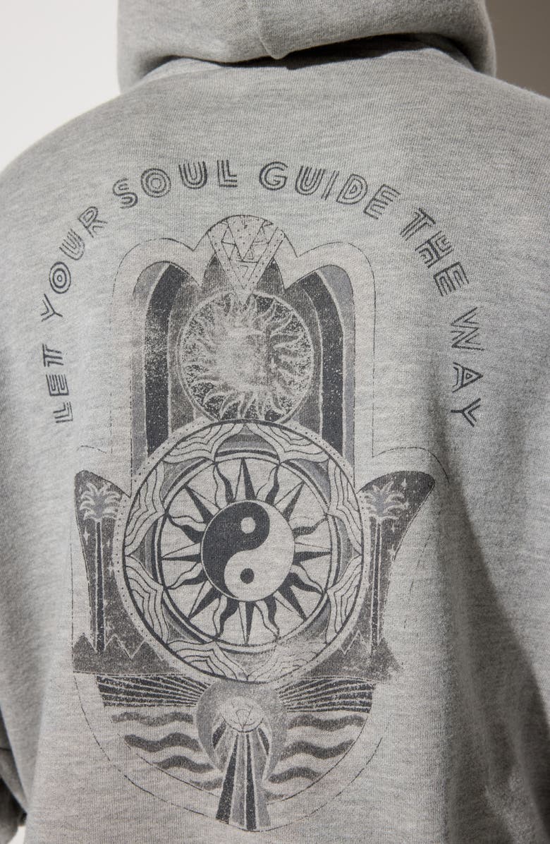 Spiritual Gangster Soul Guide Muse Zip Hoodie, Alternate, color, Light Heather Grey