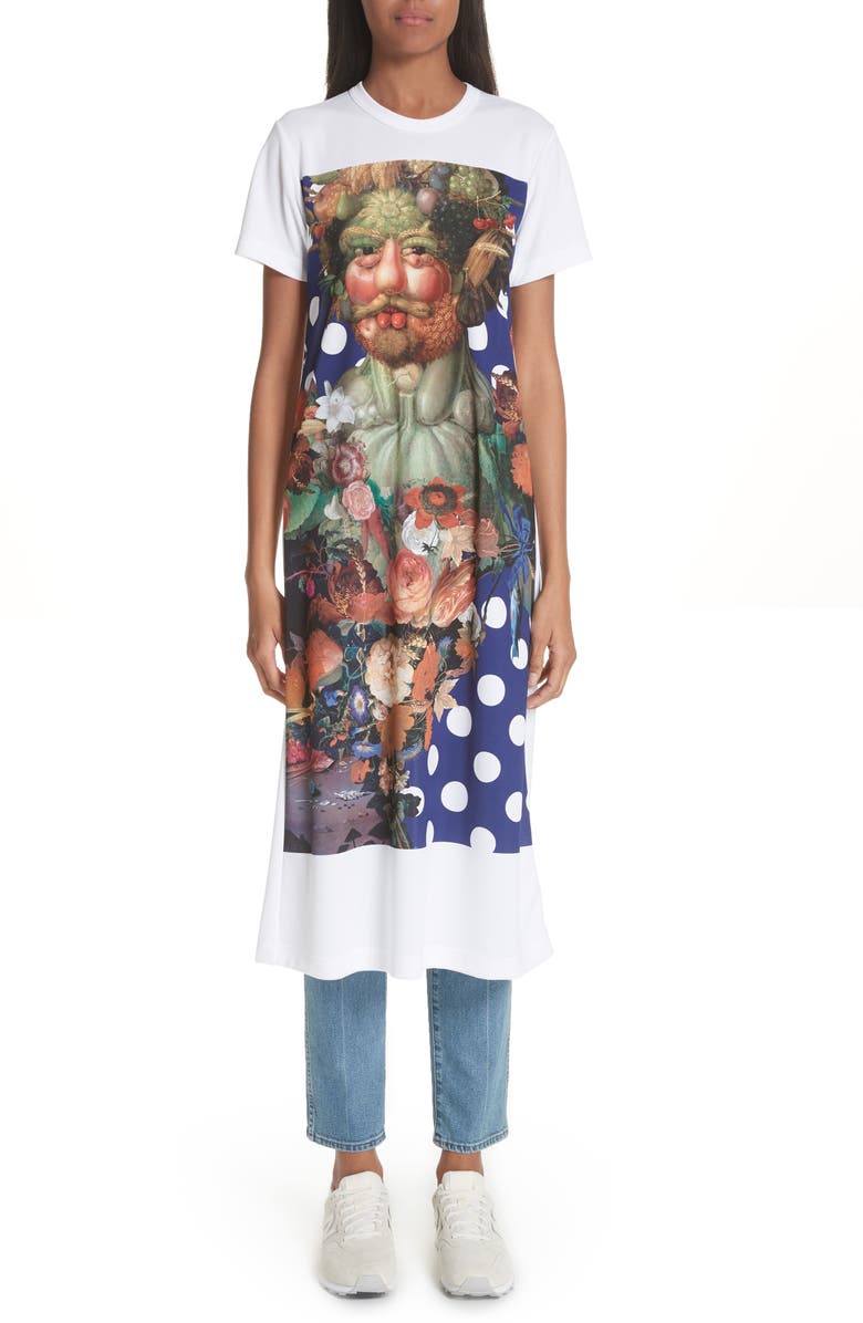 Comme des Garçons Vertumnus Print T-Shirt Dress, Main, color, 